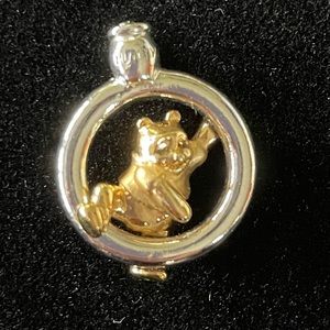 Winnie The Pooh Charm Silver and Gold Tone 1” Disney